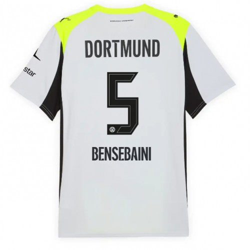 Borussia Dortmund Ramy Bensebaini #5 Bortatröja 2025-26 Kortärmad Borussia Dortmund Ramy Bensebaini #5 Bortatröja 2025-26 Kortärmad